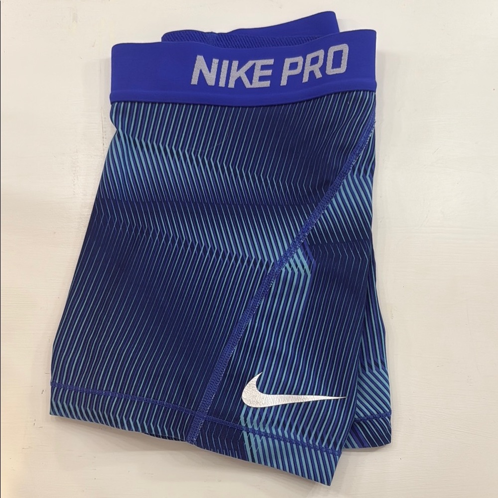 Nike Pro Striped Blue Shorts